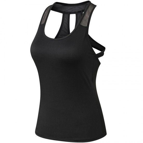 Women's yoga vest, sexy hollowed-out tight quick-drying vest, high-elasticity and breathable fitness and running sports vest 92101