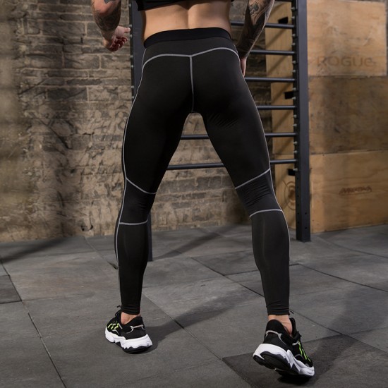 PRO Men's sports long pants with zipper reflective Night running fitness training Elastic quick-drying tight Pants 91301 PRO Men's sports long pants with zipper reflective Night running fitness training Elastic quick-drying tight Pants 91301