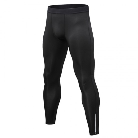 PRO Men's sports long pants with zipper reflective Night running fitness training Elastic quick-drying tight Pants 91301 PRO Men's sports long pants with zipper reflective Night running fitness training Elastic quick-drying tight Pants 91301