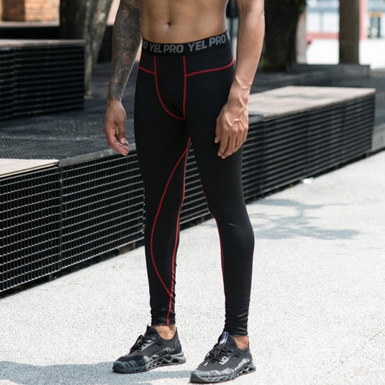 Men's PRO Skinny pants, Outdoor fitness quick-drying training pants, High-elasticity mesh breathable sports long pants 91305 Men's PRO Skinny pants, Outdoor fitness quick-drying training pants, High-elasticity mesh breathable sports long pants 91305