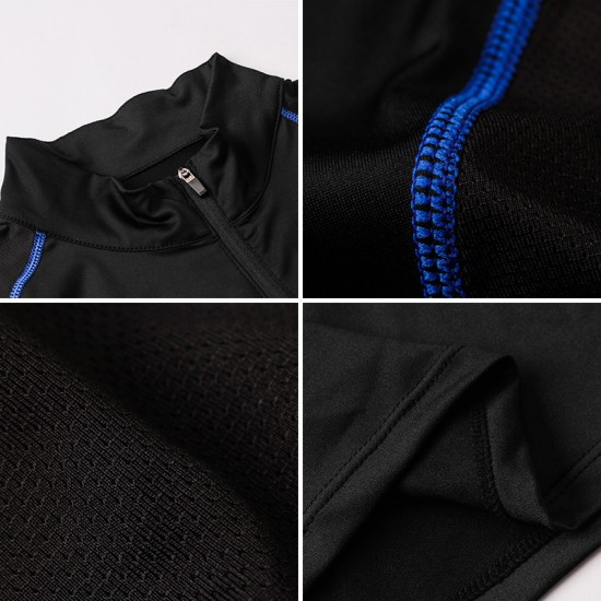 Men's Autumn and winter Stand-up collar fitness wear PRO Sports running training Long-sleeved high-elasticity quick-drying tight suit 91505 Men's Autumn and winter Stand-up collar fitness wear PRO Sports running training Long-sleeved high-elasticity quick-drying tight suit 91505