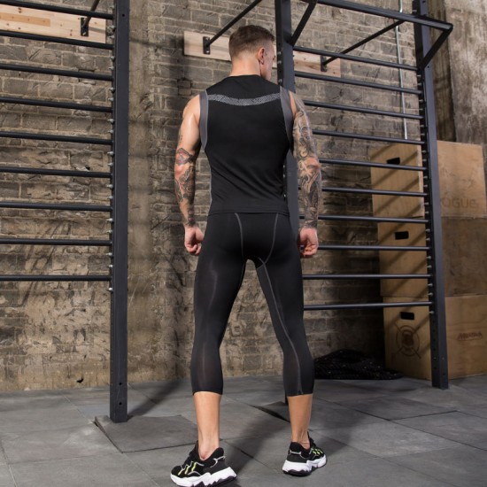 Men's tight PRO capri pants, sports and fitness running shorts, cross-border Amazon quick-drying Capri pants, 1050 Men's tight PRO capri pants, sports and fitness running shorts, cross-border Amazon quick-drying Capri pants, 1050