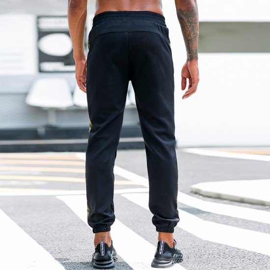 Men's loose sports long pants, fitness running training camouflage pants, elastic quick-drying casual drawstring long pants 91308 Men's loose sports long pants, fitness running training camouflage pants, elastic quick-drying casual drawstring long pants 91308