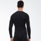 Men's quick-drying fitness long-sleeved elastic tight sports running training wear breathable sweat-wicking T-shirt top 01510
