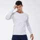 Solid color Men's PRO Fitness Exercise Running Tight T-shirt Elastic Sweat-wicking Quick-drying long-sleeved shirt 4002