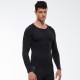 Men's quick-drying fitness long-sleeved elastic tight sports running training wear breathable sweat-wicking T-shirt top 01510