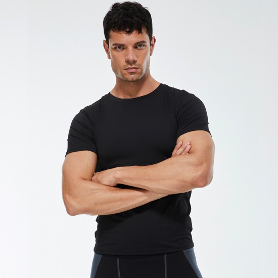 Men's Pro Fitness Sports Running Tights T-shirt Amazon Hot Selling Stretch Quick-drying Clothes Short-sleeved Shirt 4001 Men's Pro Fitness Sports Running Tights T-shirt Amazon Hot Selling Stretch Quick-drying Clothes Short-sleeved Shirt 4001