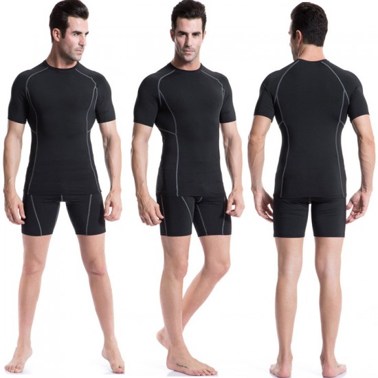 Men's Tight Training PRO Short-sleeved Fitness T-shirt Elastic Sweat-wicking Quick-Drying Compression Shirt 1008 Men's Tight Training PRO Short-sleeved Fitness T-shirt Elastic Sweat-wicking Quick-Drying Compression Shirt 1008