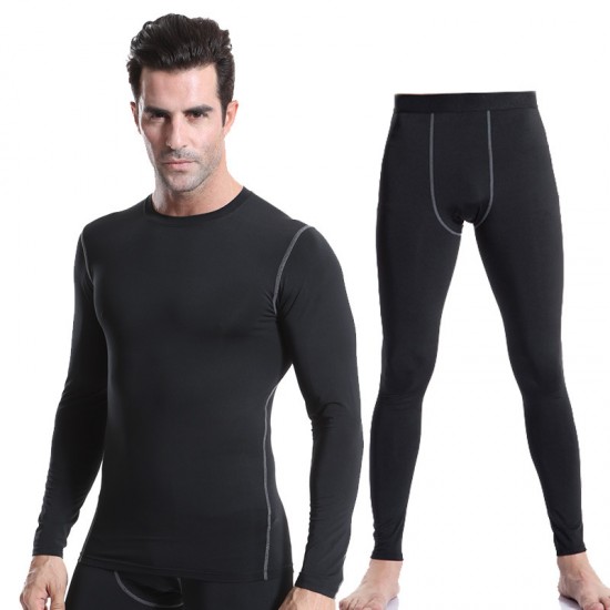 Men's Tight training Suit PRO Sports and Fitness Set Sweat-wicking quick-drying clothes Long sleeves + long pants 1019+1020 Men's Tight training Suit PRO Sports and Fitness Set Sweat-wicking quick-drying clothes Long sleeves + long pants 1019+1020