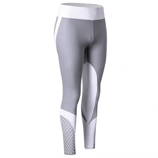 Women's PRO Tight Sports Running Yoga Training Printed Long Pants Quick-drying Stretch Fitness Long Pants 5027