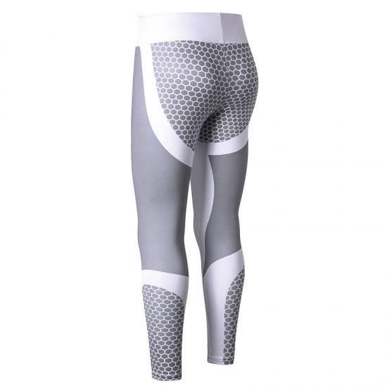 Women's PRO Tight Sports Running Yoga Training Printed Long Pants Quick-drying Stretch Fitness Long Pants 5027