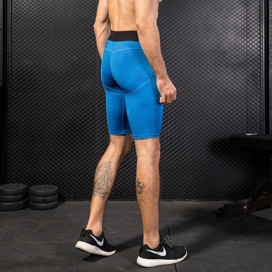 Men's 3d Printing Training Fitness Running Pants Amazon Stretch Tight Quick-drying Shorts 4005