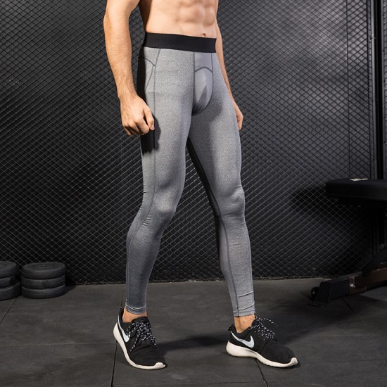 Men's Pro Sports Trousers Tight Training Fitness Running Mesh Stitching Quick-drying Stretch Trousers 1040 Men's Pro Sports Trousers Tight Training Fitness Running Mesh Stitching Quick-drying Stretch Trousers 1040