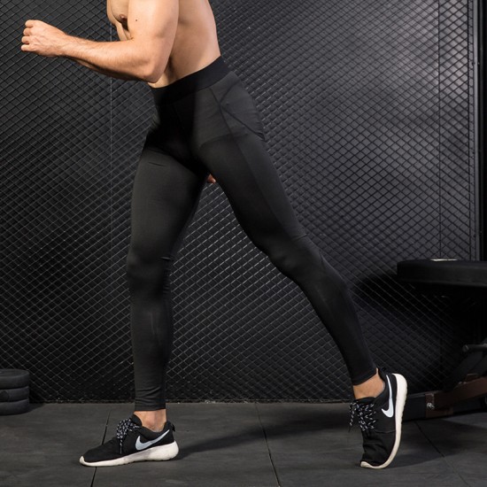 Men's Pro Sports Trousers Tight Training Fitness Running Mesh Stitching Quick-drying Stretch Trousers 1040 Men's Pro Sports Trousers Tight Training Fitness Running Mesh Stitching Quick-drying Stretch Trousers 1040