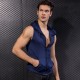 Men's tight-fitting sleeveless vest, running training fitness suit, zipper hooded quick-drying coat 9006 Men's tight-fitting sleeveless vest, running training fitness suit, zipper hooded quick-drying coat 9006