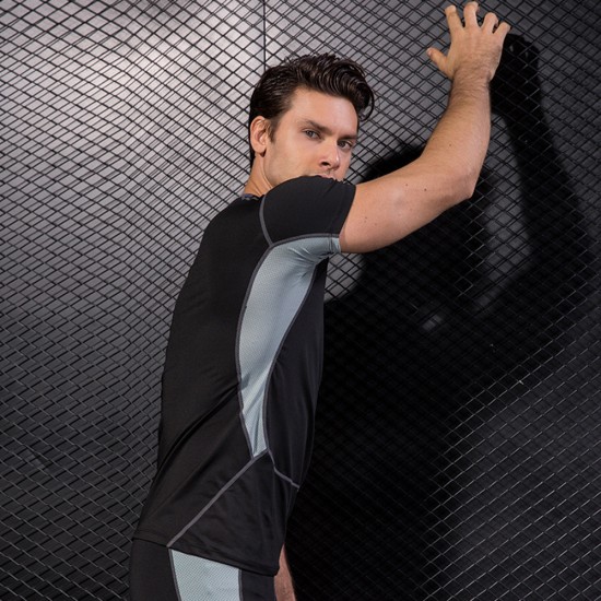 3rd Generation Men's PRO Tight-fitting Sports Fitness Running Elastic Sweat-wicking Quick-Drying Clothes Short-sleeved T-shirt 1033 3rd Generation Men's PRO Tight-fitting Sports Fitness Running Elastic Sweat-wicking Quick-Drying Clothes Short-sleeved T-shirt 1033