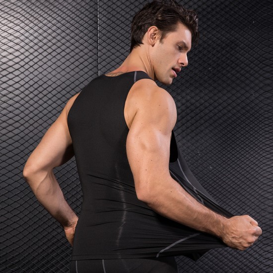 Tight Training PRO Men's Sports Fitness Basketball Running Vest Elastic Sweat-Wicking Quick-Drying Vest Clothing 1006