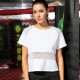 Women's mesh and gauze patchwork yoga wear, loose casual running and fitness wear, quick-drying and breathable sports smock 2021 Women's mesh and gauze patchwork yoga wear, loose casual running and fitness wear, quick-drying and breathable sports smock 2021