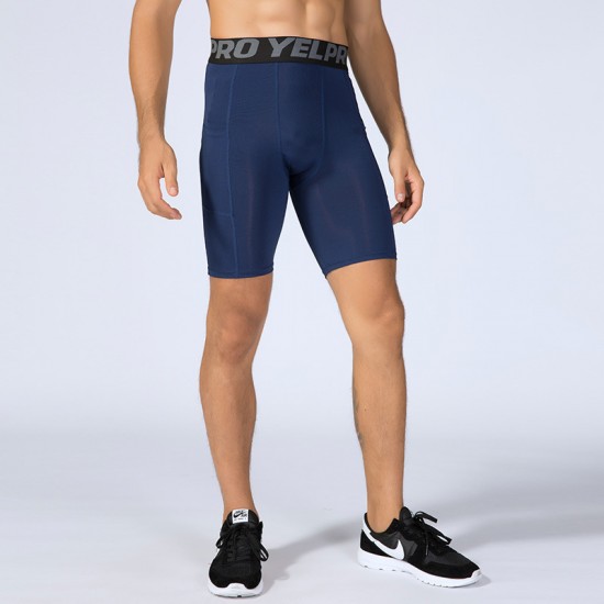 Men's Pro Fitness Shorts With Pocket Sports Running Training Sweat-wicking Quick-drying Elastic Tight Shorts 1084 Men's Pro Fitness Shorts With Pocket Sports Running Training Sweat-wicking Quick-drying Elastic Tight Shorts 1084