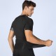Men's PRO Fitness Exercise Running Training short-sleeved sweat-wicking Quick-drying Breathable Elastic Tight Suit B0008 Men's PRO Fitness Exercise Running Training short-sleeved sweat-wicking Quick-drying Breathable Elastic Tight Suit B0008
