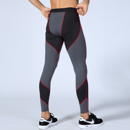 Men's PRO Tight sports running training fitness Pants, sweat-wicking Quick-drying, high-elasticity color-blocking patchwork Trousers 4030 Men's PRO Tight sports running training fitness Pants, sweat-wicking Quick-drying, high-elasticity color-blocking patchwork Trousers 4030