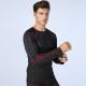 Men's fitness print patchwork long-sleeved sports running training sweat-wicking quick-drying high-elasticity tight clothes 4019 Men's fitness print patchwork long-sleeved sports running training sweat-wicking quick-drying high-elasticity tight clothes 4019
