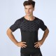 Men's fitness short-sleeved printed patchwork sports running training sweat-wicking quick-drying high-elasticity tight clothes 4003 Men's fitness short-sleeved printed patchwork sports running training sweat-wicking quick-drying high-elasticity tight clothes 4003