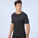 Men's fitness short-sleeved printed patchwork sports running training sweat-wicking quick-drying high-elasticity tight clothes 4003 Men's fitness short-sleeved printed patchwork sports running training sweat-wicking quick-drying high-elasticity tight clothes 4003