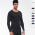 Men's quick-drying fitness long-sleeved elastic tight sports running training wear breathable sweat-wicking T-shirt top 01510