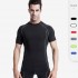 Men's Tight Training PRO Short-sleeved Fitness T-shirt Elastic Sweat-wicking Quick-Drying Compression Shirt 1008