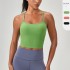 European and American yoga vest, women's chest pad, ribbed tight sports top, strappy running and fitness vest 52165