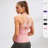 Women's yoga vest, sexy hollowed-out tight quick-drying vest, high-elasticity and breathable fitness and running sports vest 92101