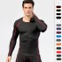Men's Pro Tight Fitness Running Training T-shirt Amazon Stretch Quick-drying Long-sleeved Shirt Clothes 1059