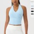 European and American women's yoga wear, neckband vest, V-neck, nude feel, quick-drying fitness running vest top 52178