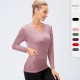 New autumn and winter yoga wear for women, long-sleeved quick-drying elastic tight T-shirt for running and sports, fitness top 12525 New autumn and winter yoga wear for women, long-sleeved quick-drying elastic tight T-shirt for running and sports, fitness top 12525