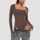 European and American women's yoga jumpsuit, long-sleeved sexy tight-fitting sports and fitness one-piece training jumpsuit 42546 European and American women's yoga jumpsuit, long-sleeved sexy tight-fitting sports and fitness one-piece training jumpsuit 42546