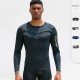 Men's fitness wear, long-sleeved quick-drying outdoor running T-shirt, moisture-wicking, tight height and elastic training suit 91502 Men's fitness wear, long-sleeved quick-drying outdoor running T-shirt, moisture-wicking, tight height and elastic training suit 91502