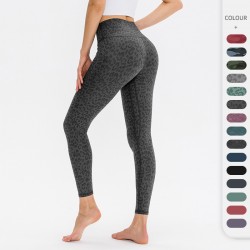 Women's camouflage fitness pants, running tight yoga pants, leopard print high-waisted and hip-lifting sports pants, 12350
