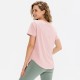 Women's Loose Yoga Short-sleeved Breathable Running Sports Top Casual T-shirt Elastic Quick-drying Fitness 12218
