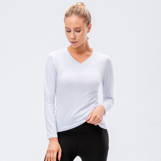 New autumn and winter yoga wear for women, long-sleeved quick-drying elastic tight T-shirt for running and sports, fitness top 12525 New autumn and winter yoga wear for women, long-sleeved quick-drying elastic tight T-shirt for running and sports, fitness top 12525