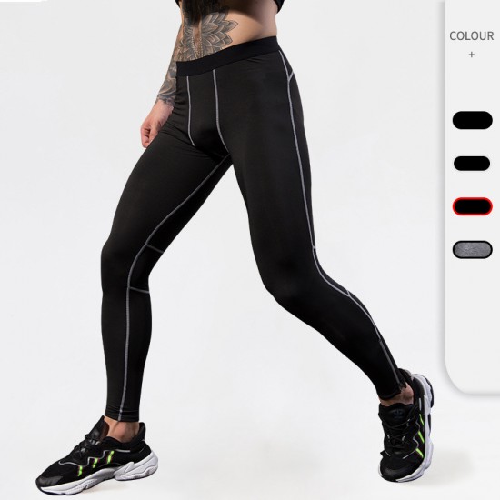PRO Men's sports long pants with zipper reflective Night running fitness training Elastic quick-drying tight Pants 91301 PRO Men's sports long pants with zipper reflective Night running fitness training Elastic quick-drying tight Pants 91301