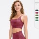 Women's yoga vest, printed high-elasticity tight fitness bra with chest pads, nude sports underwear 12725 Women's yoga vest, printed high-elasticity tight fitness bra with chest pads, nude sports underwear 12725