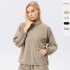 Autumn and winter sports sweatshirt, women's stand-up collar, half-zipper, quick-drying, breathable, long-sleeved, loose, casual sports and fitness top