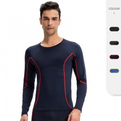 PRO Men's Fitness Long-sleeved Tight Quick-Drying Training Sportswear High-Elasticity Running Sweat-wicking T-shirt Top 01507