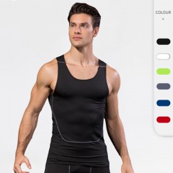 Tight Training PRO Men's Sports Fitness Basketball Running Vest Elastic Sweat-Wicking Quick-Drying Vest Clothing 1006