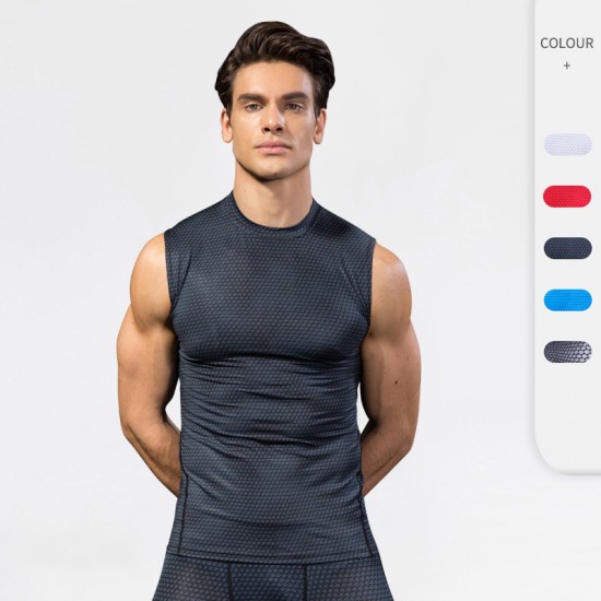Men's 3D printed fitness running vest, tight elastic waistcoat, quick-drying clothes 4022 Men's 3D printed fitness running vest, tight elastic waistcoat, quick-drying clothes 4022