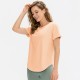 Women's Loose Yoga Short-sleeved Breathable Running Sports Top Casual T-shirt Elastic Quick-drying Fitness 12218