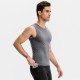 Men's fitness vest, tight training round-neck waistcoat, high-elasticity quick-drying sports running top 01106