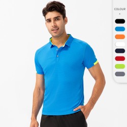 Summer men's POLO shirt, short-sleeved, loose, breathable, casual, quick-drying fitness running training T-shirt D15012