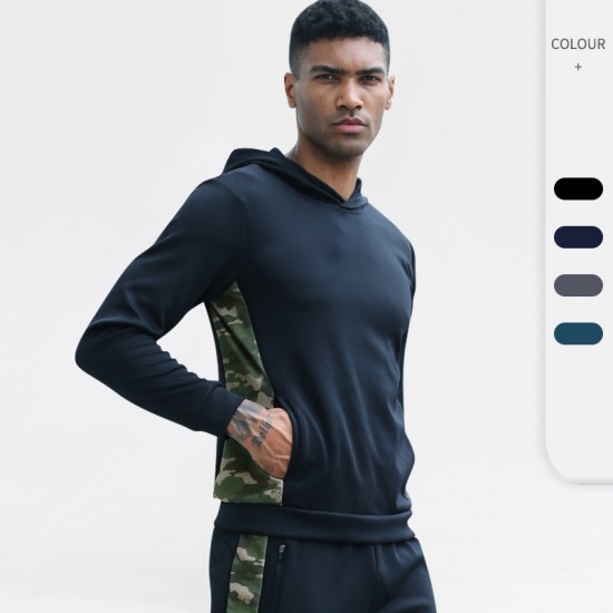 Men's sports sweatshirt, running fitness training suit, loose casual long-sleeved camouflage hooded jacket 91602 Men's sports sweatshirt, running fitness training suit, loose casual long-sleeved camouflage hooded jacket 91602
